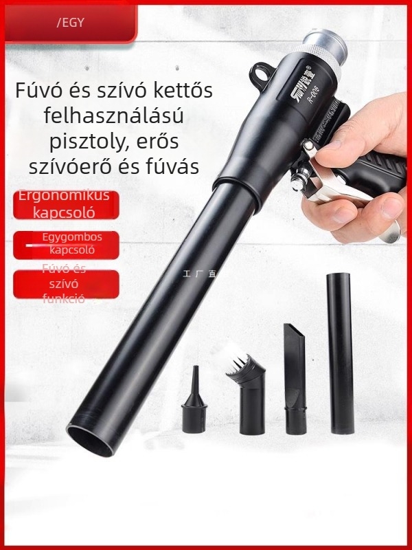 Pneumatikus porfelhúzó-fújó pisztoly – kettős funkció ipari felhasználásra