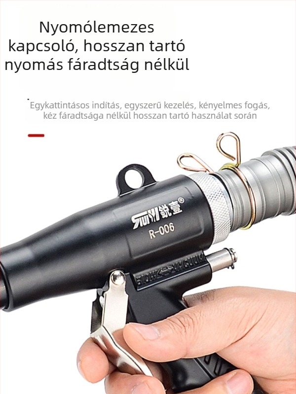 Pneumatikus porfelhúzó-fújó pisztoly – kettős funkció ipari felhasználásra