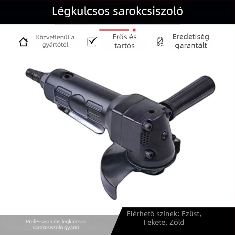4 hüvelykes pneumatikus szögcsiszoló, 100 mm-es csiszolókoronggal, ipari kategóriás megmunkáló eszköz