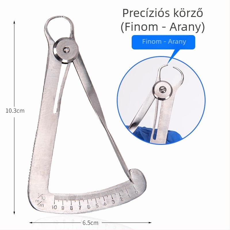 Fogorvosi fém mérőkaliper wax mérésére és belső koronára – nagy pontosságú rozsdamentes acél