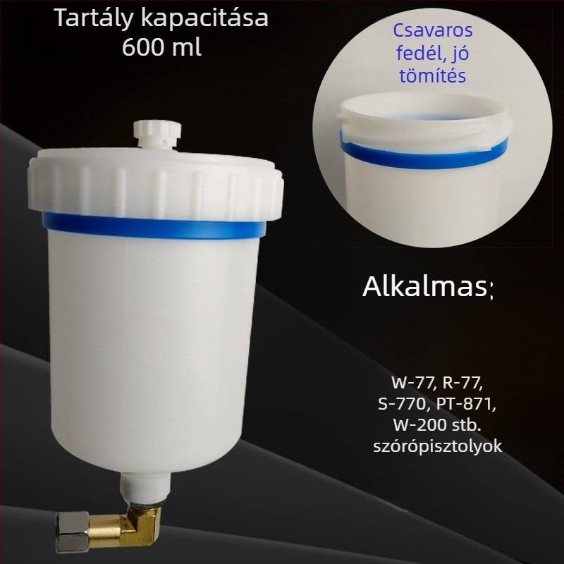 S-710 műanyag felső tartállyal rendelkező pneumatikus festékszóró pisztoly, W-71, W-101, W-77, F75