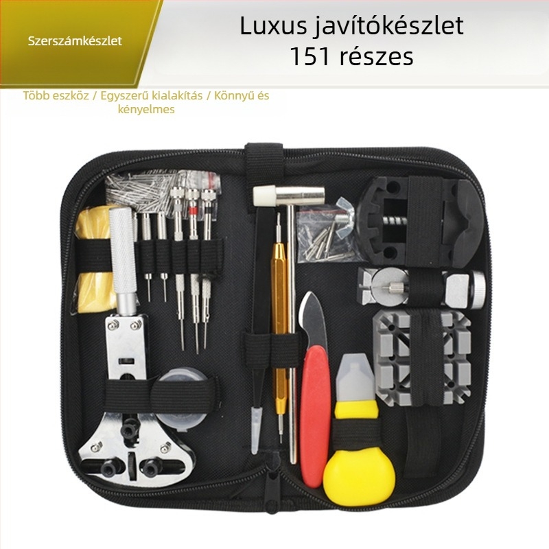 Yi Jialin óra javító eszköz készlet karbantartáshoz, szíjcsere és karkötő állítás mechanikus órákhoz