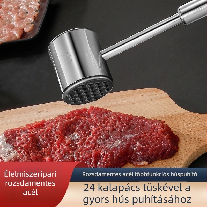 Konyhai húsklopó kalapács, masszív kivitelű, otthoni és professzionális használatra