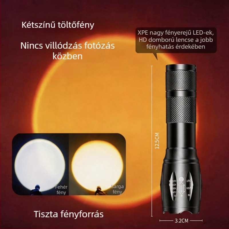 Alumíniumötvözetes fotófény, több fényforrással, kézi kitöltő fény, éjszakai portré világítás, állvánnyal