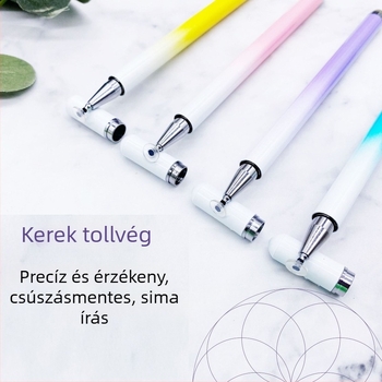 Mágneses érintő stylus gradientes felülettel — duál-disk kapacitív toll Huawei eszközökhöz, telefonokhoz, táblagépekhez és számítógépekhez