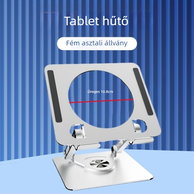 Asztali tablettatartó forgó, áttört hűtő radiátorral DIY félvezető játéktabletekhez