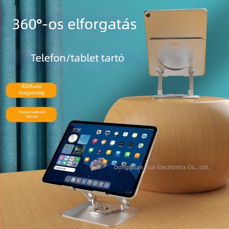 Asztali tablettatartó forgó, áttört hűtő radiátorral DIY félvezető játéktabletekhez