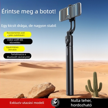 1,7 m Bluetooth távvezérlővel ellátott Selfie Stick és tripod mobiltelefonhoz, hordozható