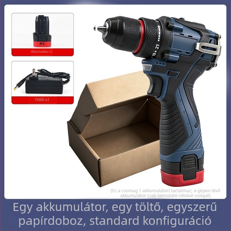 16,8V brushless nagy teljesítményű akkumulátoros fúró-csavarbehajtó, háztartási használatra, kézben tartható