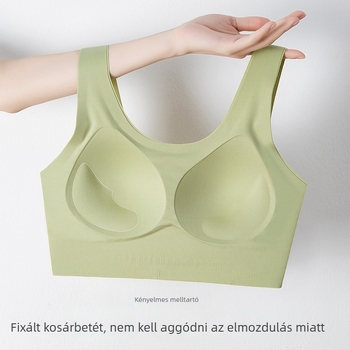 Sima varrás nélküli U-alakú sportmelltartó hátformázóval, push-up hatás - készlet