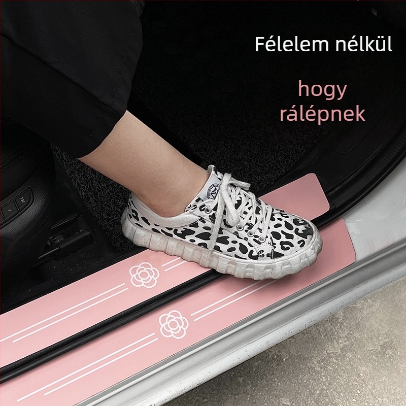 Autóajtó küszöb védőcsík, univerzális karcolás elleni védelem, belső dekoráció