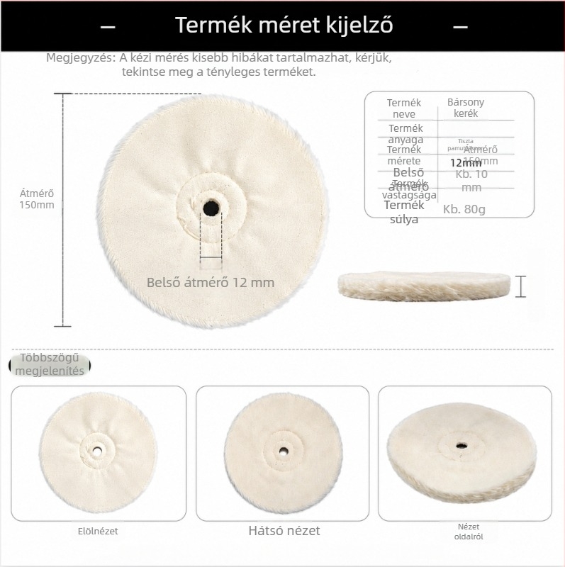 Ékszerekhez való textil polírozó készlet, hardver, fa és bútorok – 4 darab