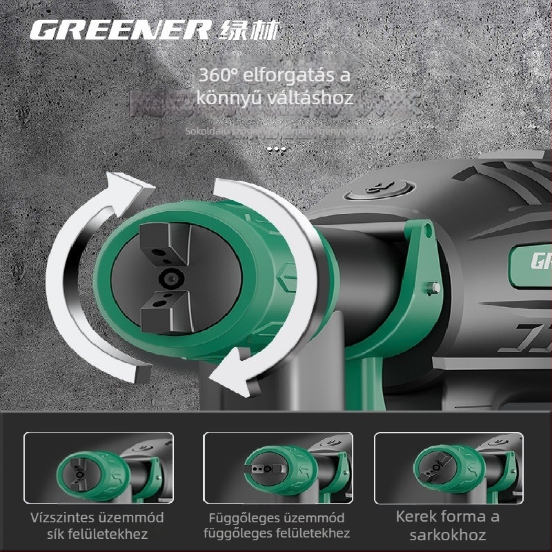 Green Forest elektromos festékszóró — mindent egyben rendszer valós kő- és latexfestéshez, kompakt autóhoz