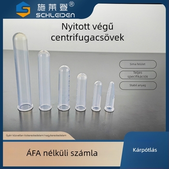 Fedél nélküli centrifugacső, 1,5–10 ml, konikus vagy gömbölyű alappal.