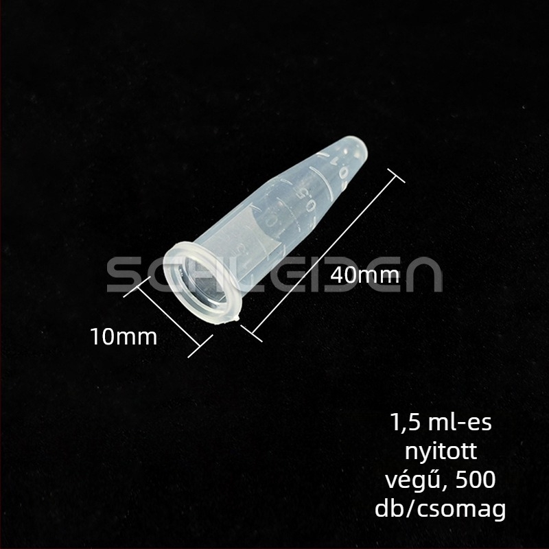Fedél nélküli centrifugacső, 1,5–10 ml, konikus vagy gömbölyű alappal.