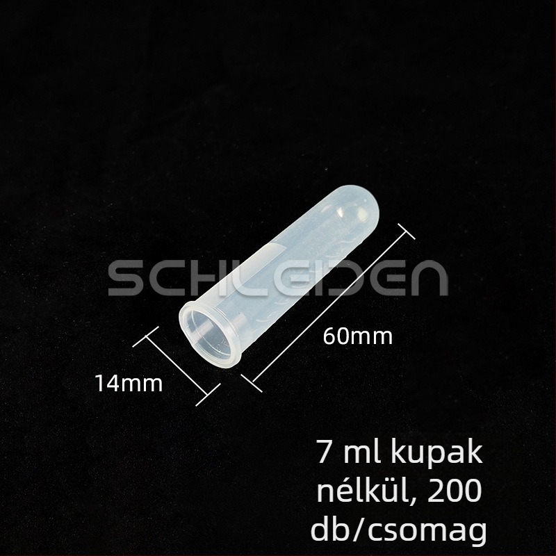 Fedél nélküli centrifugacső, 1,5–10 ml, konikus vagy gömbölyű alappal.