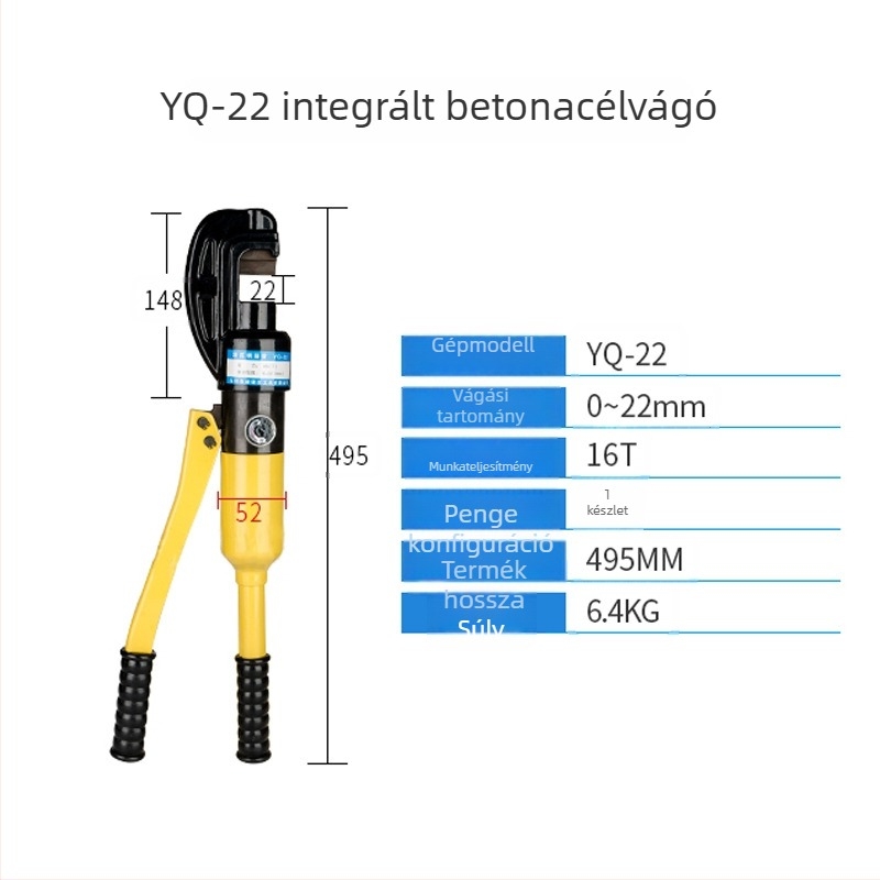 Kézi hidraulikus integrált vasalatvágó YQ-16, kompakt precíziós vágóeszköz
