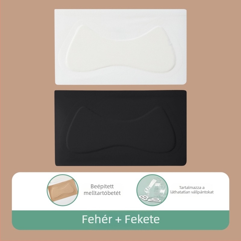 9–13 éves lányoknak készült váll nélküli, láthatatlan anti-slip melltartó, nyári vékony modell