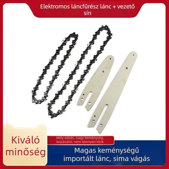 Akkumulátoros elektromos láncfűrészhez készlet: lánc, olaj a lánchoz, láncvezető és kiegészítők a 4\" és 6\" méretű szalaghoz a szögcsiszoló átalakításához
