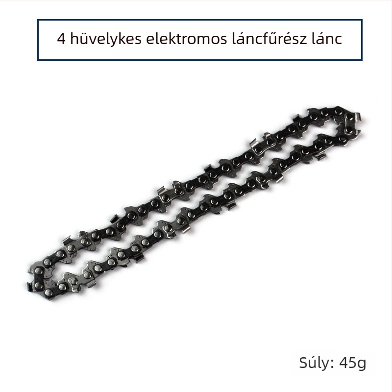 Akkumulátoros elektromos láncfűrészhez készlet: lánc, olaj a lánchoz, láncvezető és kiegészítők a 4\" és 6\" méretű szalaghoz a szögcsiszoló átalakításához