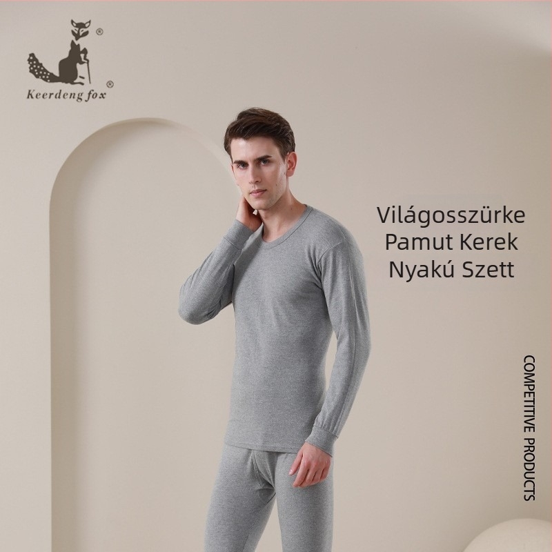 100% pamutból készült melegítő garnitúra nőknek és férfiaknak, kerek nyakú, karcsú szabás, tavasz–ősz–tél, hosszú ujjú felső és hosszú nadrág