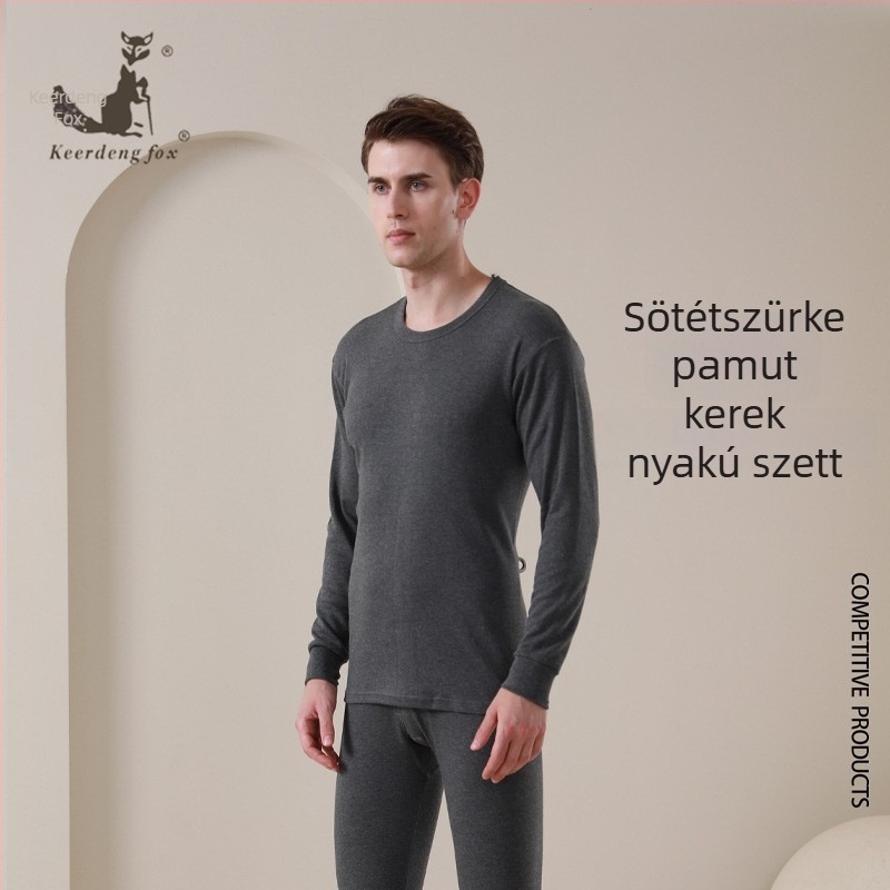 100% pamutból készült melegítő garnitúra nőknek és férfiaknak, kerek nyakú, karcsú szabás, tavasz–ősz–tél, hosszú ujjú felső és hosszú nadrág
