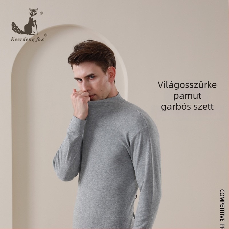 100% pamutból készült melegítő garnitúra nőknek és férfiaknak, kerek nyakú, karcsú szabás, tavasz–ősz–tél, hosszú ujjú felső és hosszú nadrág