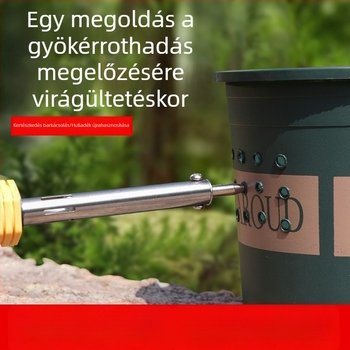 Virágcserepekhez lyukasztó eszköz elektromos forrasztóval és forró ragasztó tollal, műanyag fogantyú, háztartási kézi eszköz