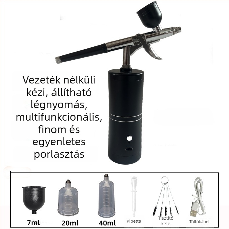 Többcélú ravasztípusú elektromos akrilfesték-permetező pisztoly festéshez és manikűrhöz