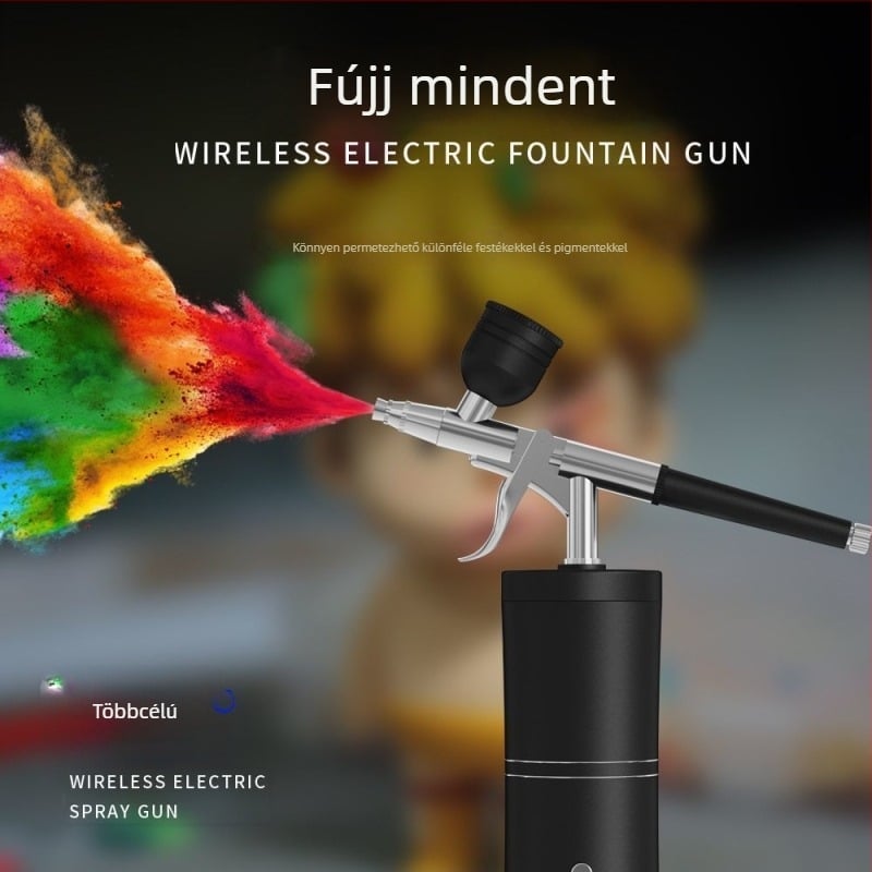 Többcélú ravasztípusú elektromos akrilfesték-permetező pisztoly festéshez és manikűrhöz