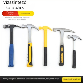 Fából készült nyeletű kalapács háztartási használatra, többfunkciós szegkihúzó kalapács, erős és tartós, fej nagy széntartalmú acélból, kézzel készített ütőeszköz