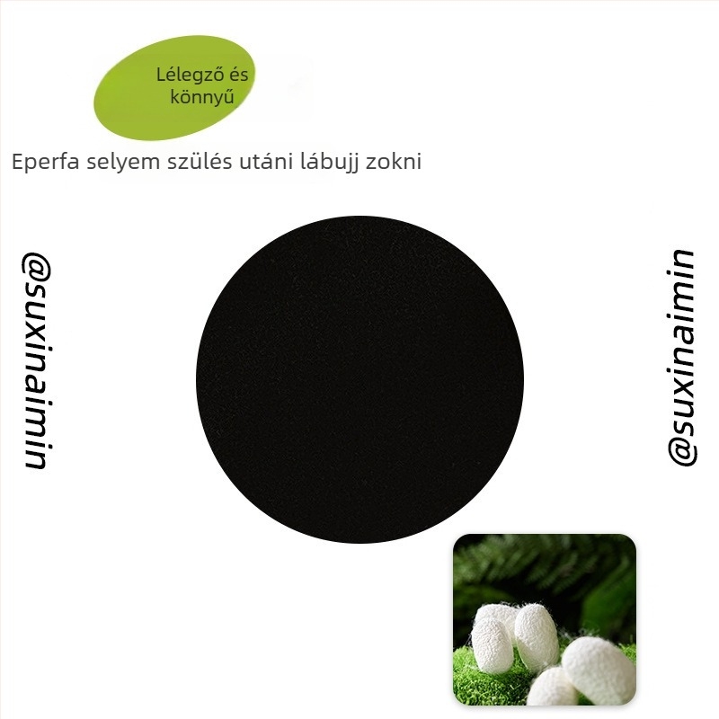 Női kétujjú zokni, vékony és lélegző, közép-hosszúig érő, tavasz–nyár, mulberry-selyem