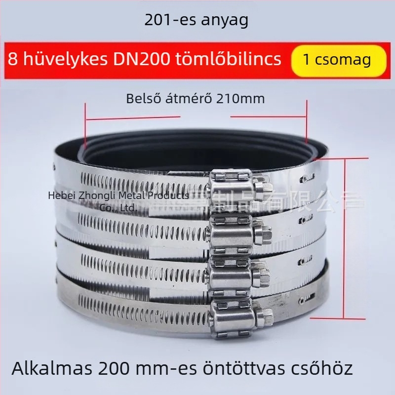 Csőköteg-klipsz rozsdamentes acélból, öntöttvasból és PVC-ből készült csövekhez