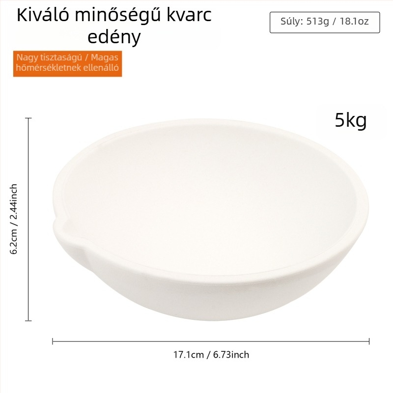 Ékszerkészítéshez készített olvasztókészlet: aranyolvasztó tál, platina- és fehérarany tálak, kvarc tál, olvasztóedény, rézanyagok, ékszerész eszközök