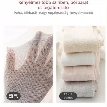 Lányoknak szóló egyszínű, lábfejig érő hálós harisnya, finom pamutból, ultranagyon vékony és lélegző, tavasz–nyár