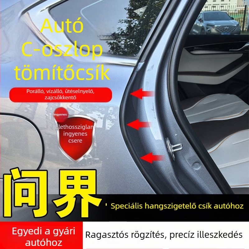 Szilikon C-pillér tömítés autókhoz M9, M7, M5, R7, S9, S7 modellekhez — ajtónyílások tömítése és zajcsökkentés