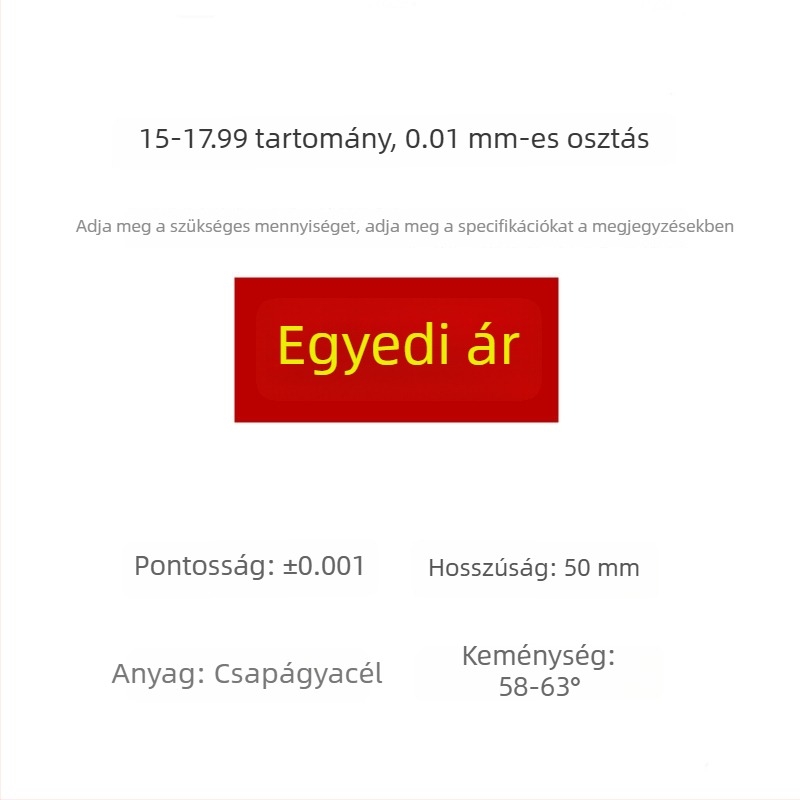 Magas precíziójú tűkalibrátor, szabványos csap- és dugókalibráló, mérőeszköz 0,1–30 (lépés 0,01)