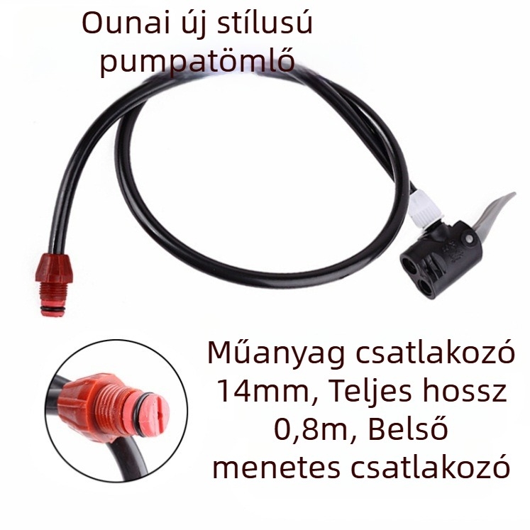 Kerékpárpumpa adapter készlet tömlővel és csatlakozókkal