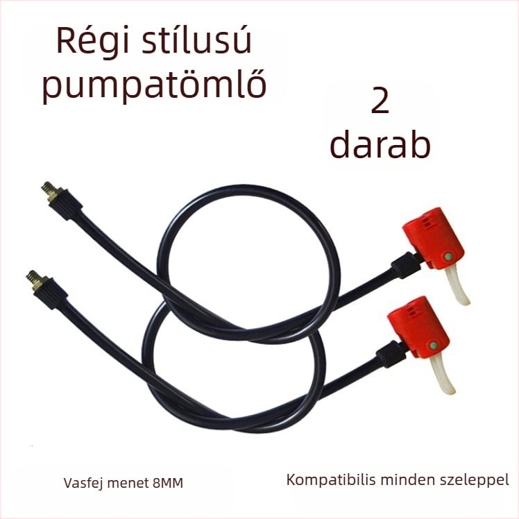 Kerékpárpumpa adapter készlet tömlővel és csatlakozókkal