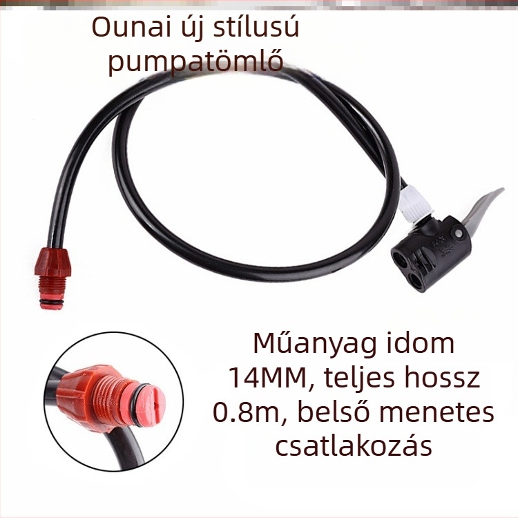 Kerékpárpumpa adapter készlet tömlővel és csatlakozókkal