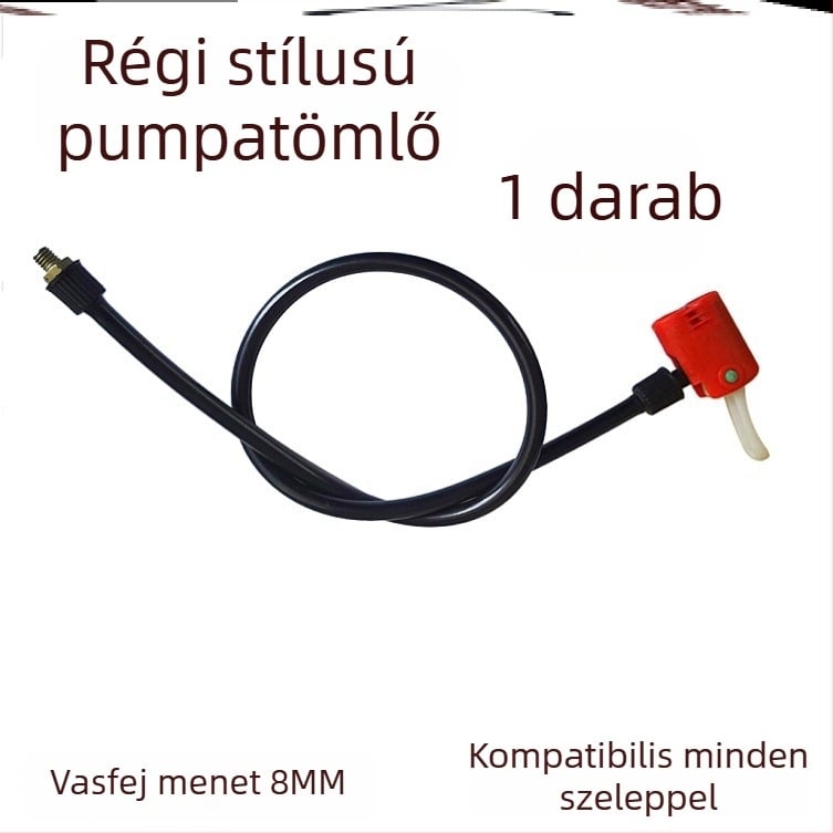 Kerékpárpumpa adapter készlet tömlővel és csatlakozókkal