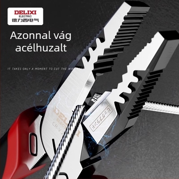 Delixi excentrikus fogók, ipari szintű, energia-megőrző huzalvágó fogó, 6–8–9 hüvelyk, hegyes orrú