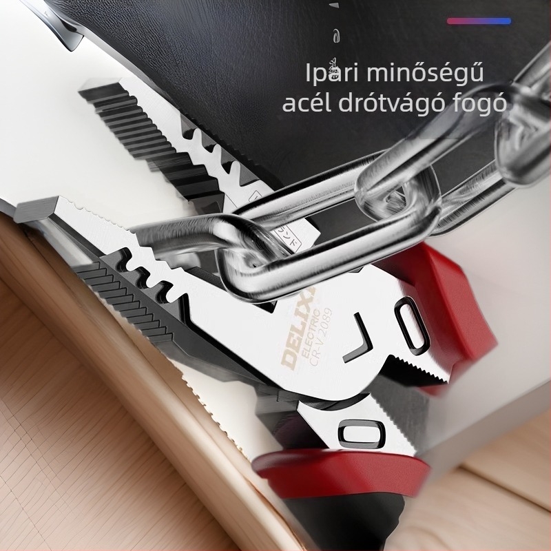 Delixi excentrikus fogók, ipari szintű, energia-megőrző huzalvágó fogó, 6–8–9 hüvelyk, hegyes orrú