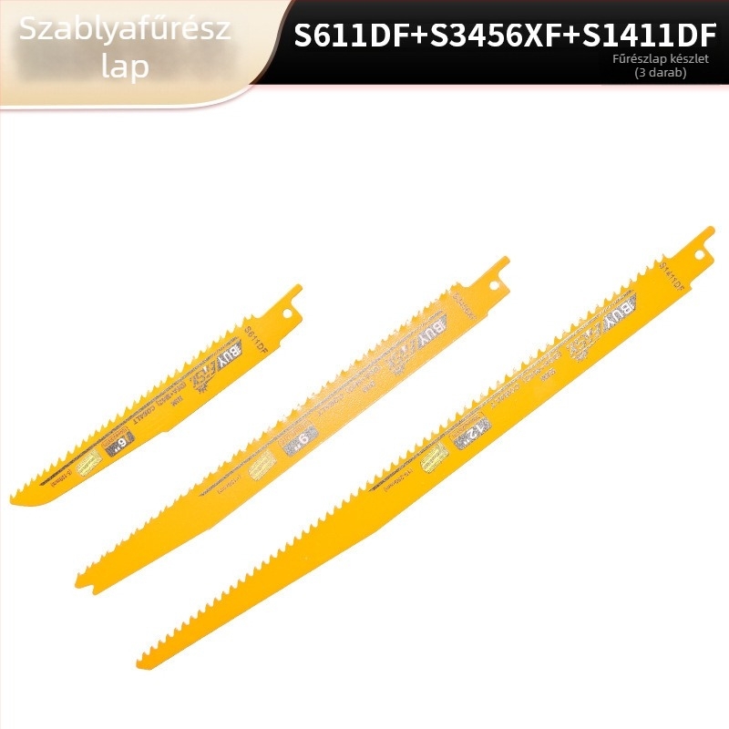 Reciprocating saw blade fémhez és alumíniumhoz – hosszított hossz, görbült fogak, durva és finom fogak, kézi elektromos fűrészlap