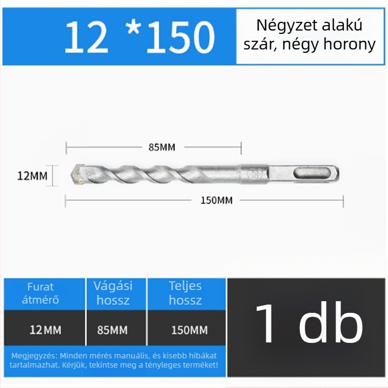 Kalapácsos fúró adapter és elektromos csavarhúzó adapter, 1/2 hüvelykes négyszögletes foglalattal