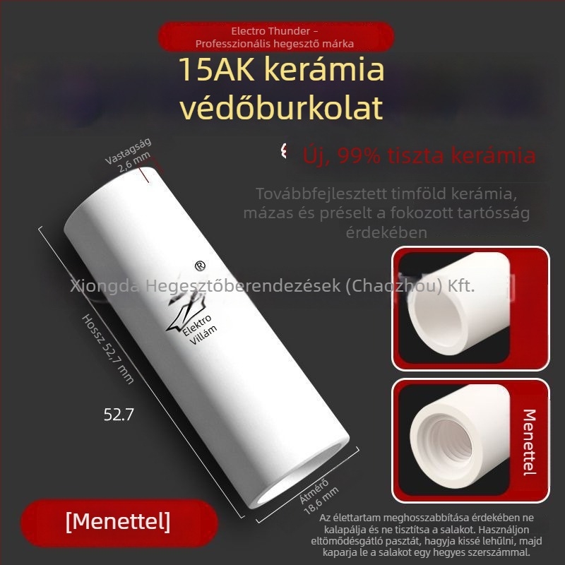 Új kerámia gázvédett hegesztő védőcső és fúvóka készlet 200A/350A/500A MIG pisztolyhoz – 15AK kiegészítők