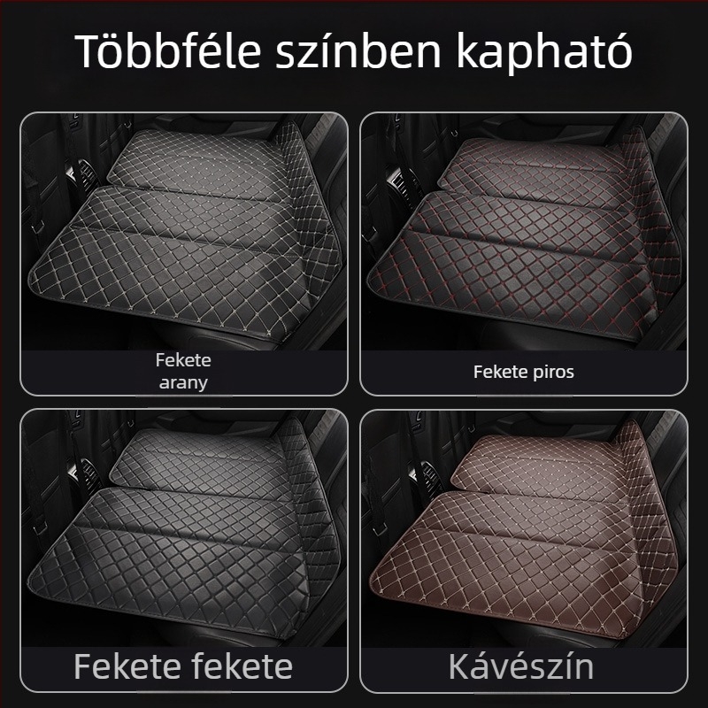 Autóba összecsukható ágy pumpa nélkül — hátsó ülésekhez alvó matrac utazáshoz és kempingezéshez