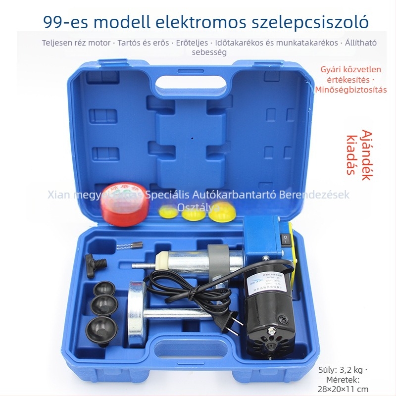 Elektromos szelepcsiszoló gép autóipari szelepekhez