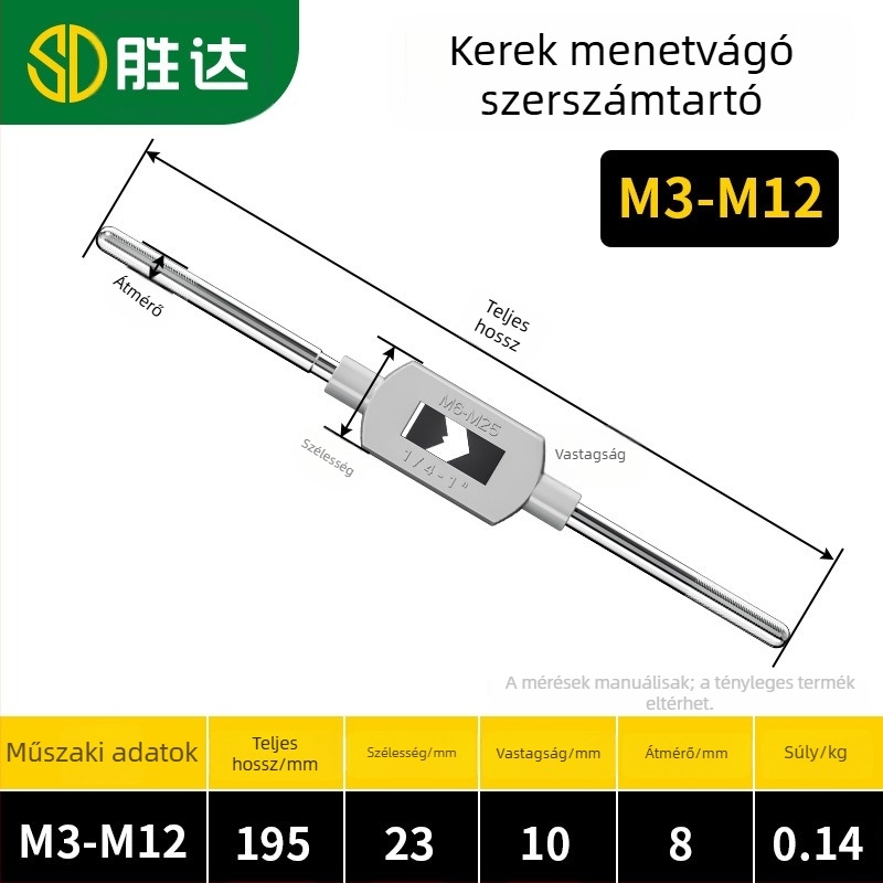 Kézi Tap and Die készlet – Teljes készlet menetkészítéshez, állítható menetvágó kulccsal