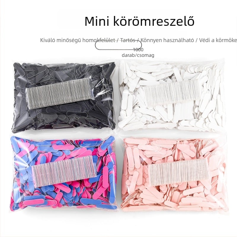 Mini fa körömreszelő, kettőoldalas, formázáshoz és polírozáshoz